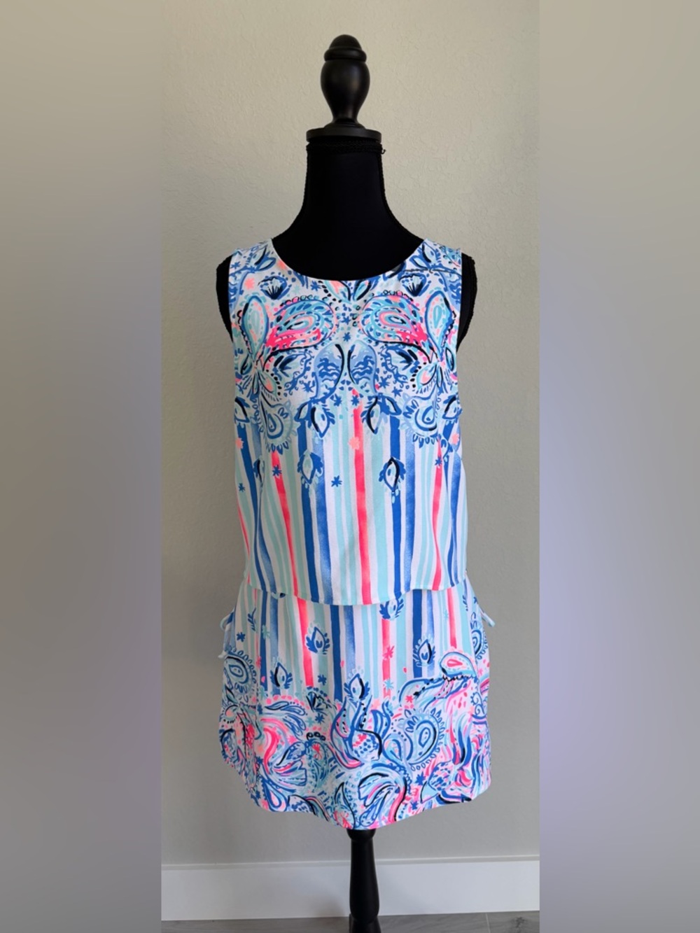 NWOT Lilly Pulitzer Resort White Stripes & Streamers‎ Donna Set, Size 8